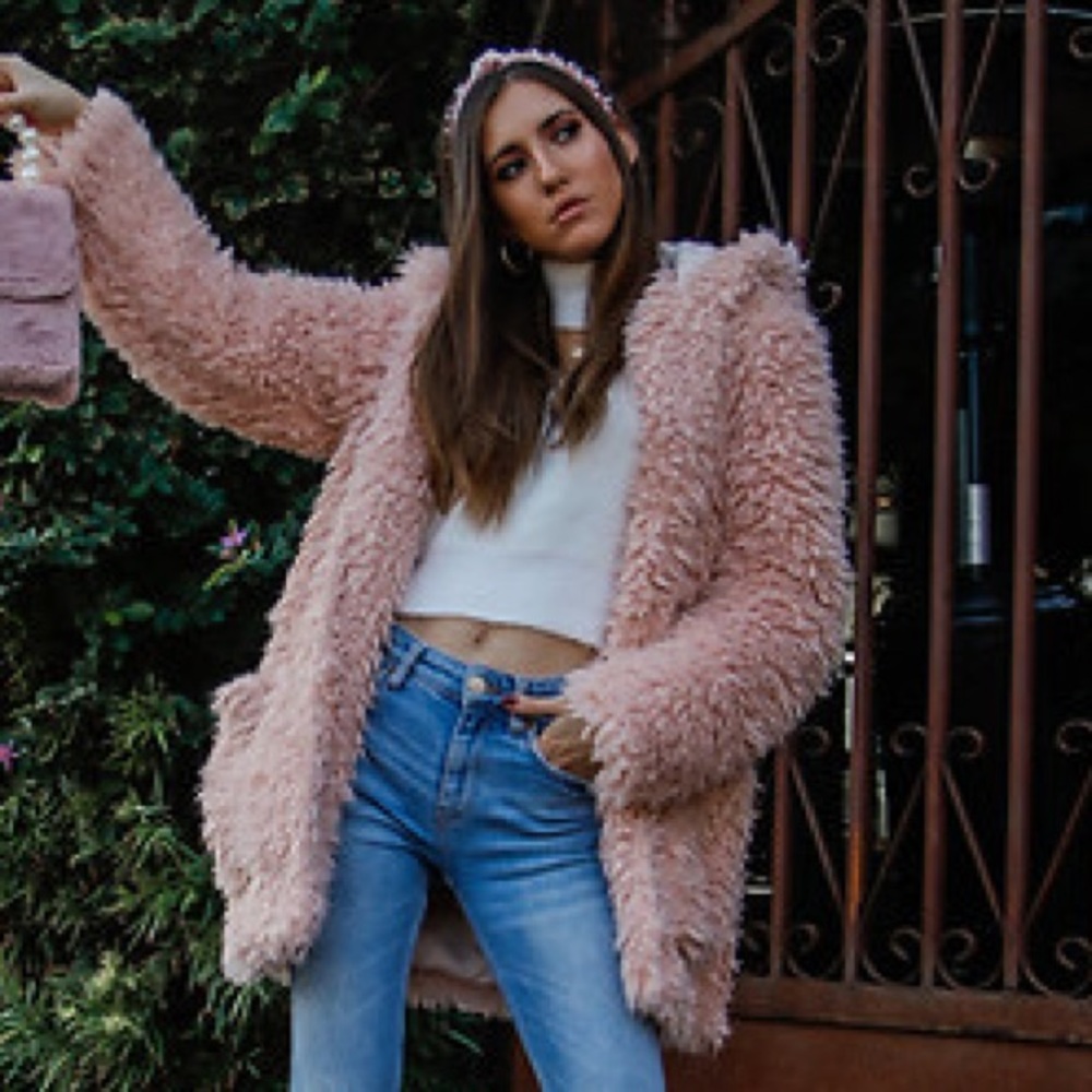 NWT Fuzzy Long Coat